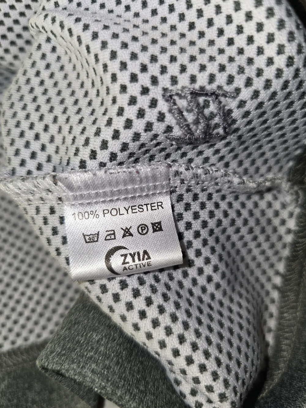 ZYIA Men's Gray Pullover with White Patterned Sleeves and Collar